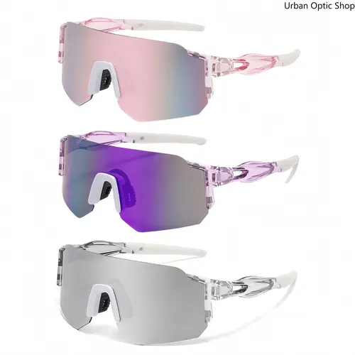 3-Pack Lightweight Sports Shades - Windproof Outdoor Eyewear, UV400 Men's Frames, Hiking Running Sunglasses for Cycling, Hiking
