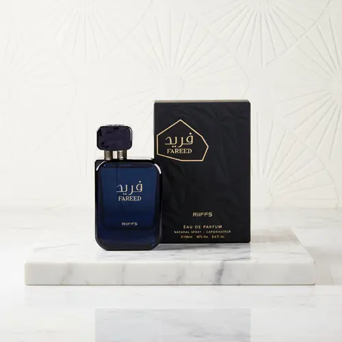 Riiffs Fareed Unisex Aromatic Spicy Eau de Parfum (EDP) Spray - 3.4fl.oz (100ml) Single Item, Weightless, Winter Sparkle, Elegant, Captivating Modern Fragrance in Pre-Packed Packaging, Aromatic Spicy Perfume, Captivating Fragrance