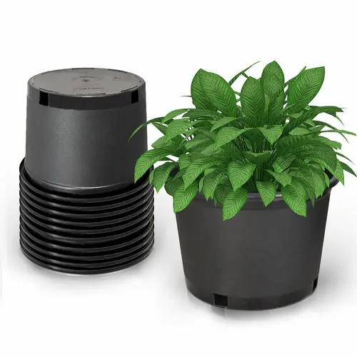 Findmall 10PC Black Trade Gal Root Garden Containers, Premium Nursery Garden Planters, Flower Pots for Home Improvement, Garden Planter, Flower Pot