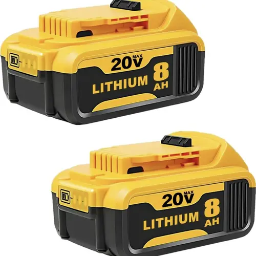 8000mAh 20V Lithium Battery Compatible with 20V MAX Tools, Extended Runtime Replacement Battery Fits DCB204/DCB206 Series