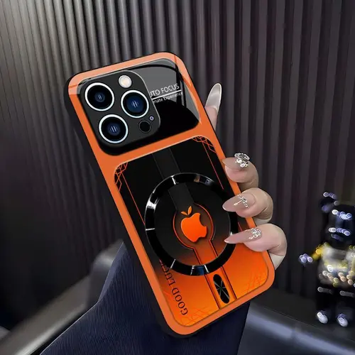Y2K baddie aesthetic glossy leopard magnetic glass case for iPhone 17 16 15 14 13 12 11 Pro Max/Galaxy S26 S25 S24 S23, built-in MagSafe cheetah cover, back-to-school fit-----975
