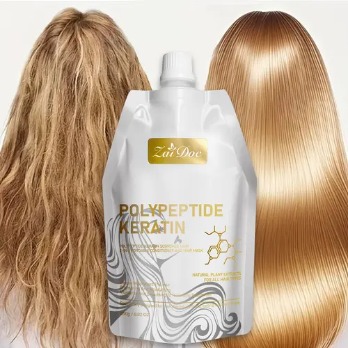2-in-1 Polypeptide Keratin Hair Mask - Haircare Treatment, Extra Conditioning & Frizz Reduction Masks, Moisturizing Nourishing Formula for Dry, Permed & Dyed Strands, Lightweight Non-Greasy, Boosts Shine & Manageability