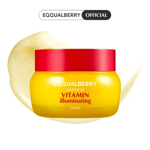 EQQUALBERRY Vitamin Illuminating Cream – Brightening Acerola Water cream with 5% Niacinamide + 3% TXA | Dark spots Cream | Ceramide Barrier Strength | Glowy, Lightweight Hydration, 1.69 fl.oz / 50ml