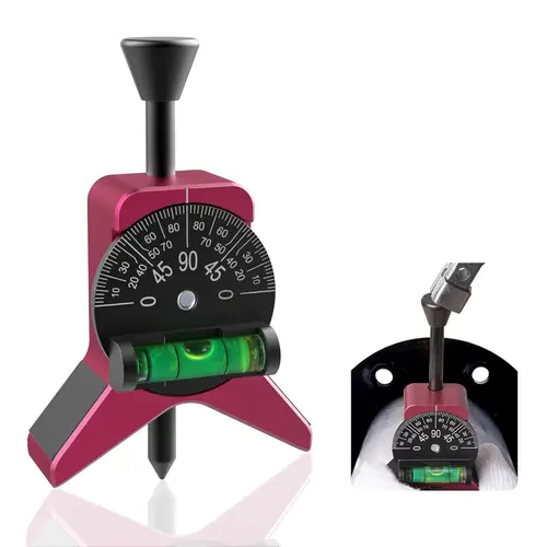 Pipe Center Finder, Pipefitter Tools w/Centering Head, Pipe Fitting Tools Center Finder Tool to Measure Pipe Diameter Over 0.5" and Up, 4" Y-Type Base Fitted with Dial Bubble Protractor Measuring Ruler Calipers