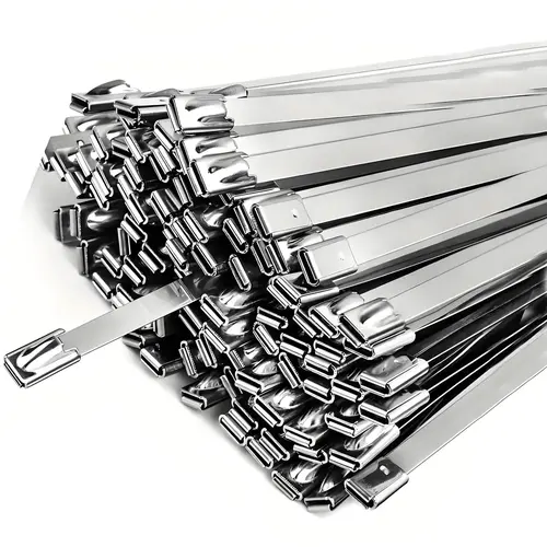 304 Stainless Steel Cable Ties 100-Pack - 11.8 in Heavy-Duty Self-Locking, 200 Lbs Strength, UV-Resistant Durable Easy-to-Use Bundling Cables 100pack for Projects, Machinery Use