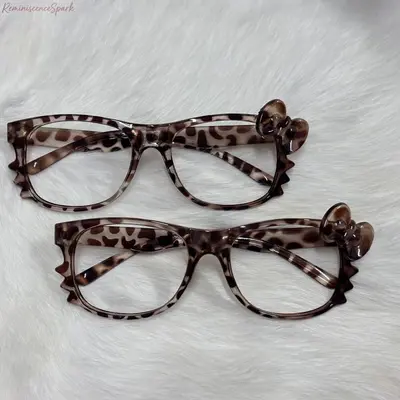 2-Pack Kawaii Y2K Kitty Leopard Print Glasses for Women | Trendy Cartoon Nerd Frame | Cute Fashion Decorative Eyewear | Ideal Gift for Mother’s Day & Female Holidays | Perfect for Daily Street Style, Back to School & Y2K Aesthetic Outfits tiktokshopspring