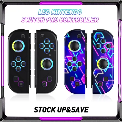 Switch Controller for Nintendo Switch, Switch Controller Joycon (L/R) with RGB Light Compatible with Nintendo Switch/ Switch Lite /Switch OLED,back to school,back to school haul
