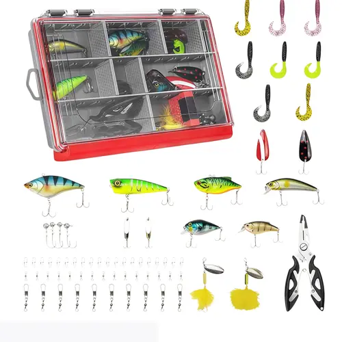 [Back to School Gift] KastKing MadBite Fishing Kit –71/143/182/265/400PCS Complete Tackle Set with Hooks, Sinkers, Bobbers & Storage Box for Bass, Trout & Panfish Fishing Practice Casting Lure  SummerVibes