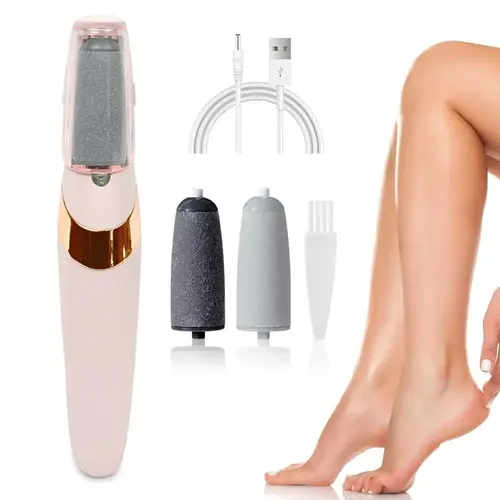 Rechargeable Electric Foot File Callus Remover - Pedicure Rechargeable Kit with Replacement Head, Single Item Foot Grinding Tool for Home Use