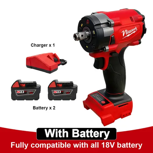 NiuWork Professional 1/2" Brushless Impact Wrench, 350Nm Output, Compatible with M18 Battery System, Durable & Efficient Tool Cordless Drill Driver Cordless Drill Set, power tools,specialty mechanic tools