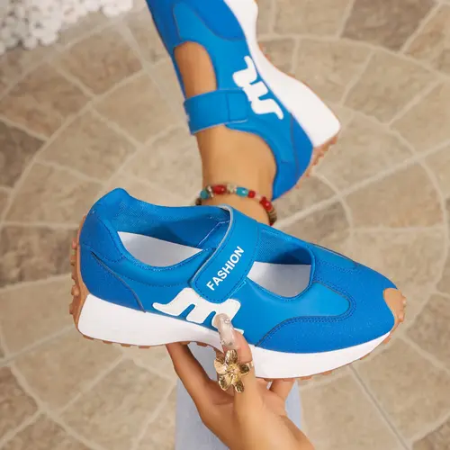 Women's Athletic Running Shoes, Round-Toe Low-Top Lace-Up Workout Sneakers, Breathable Thick Sole, Elegant Trendy Style for Spring & Fall Outdoor Running