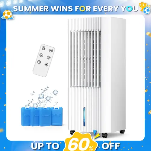 Antarctic Star Evaporative Air Cooler with 3 Modes & 3 Speeds, 1.5Gal Tank for 15H Cooling, 140° Oscillation, 16.4FT Remote for Bedroom Indoor Use