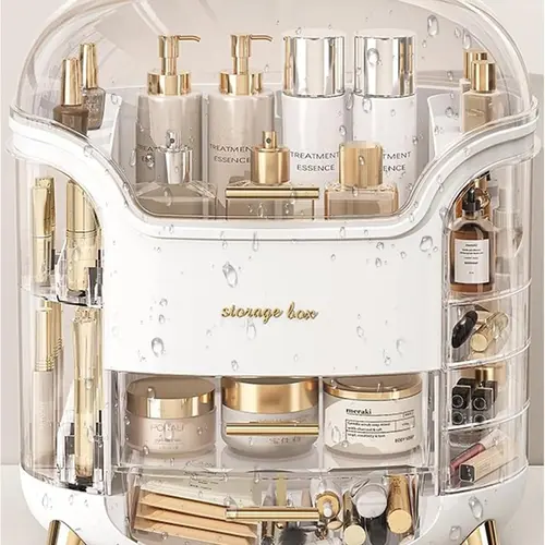 Upgrade Large Makeup Organizer Countertop Vanity Organizer Cosmetic Organizer Makeup Storage Box Bathroom Counter Organizer Perfume Skincare Organizers Gift Women Clear Design Easy Visibility