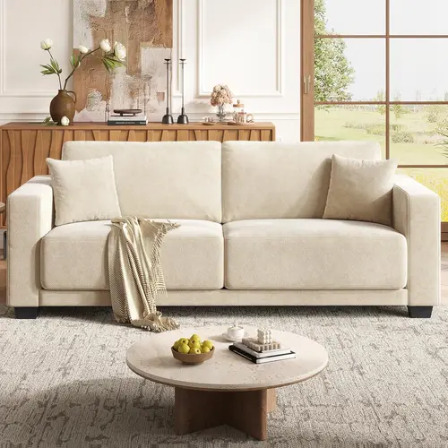 COPIAE 86-Inch Oversize 2-Seater Chenille Modern Minimalist Sofa, Extra Deep Seats, Comfy Armrests & Backrests, Easy Installation, Living Room Furniture, Couch