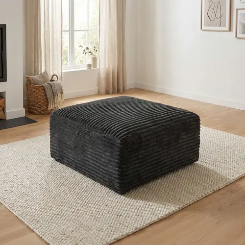 Boneless Ottoman for Sofa Plush Corduroy Cloud Velvet  Couch, Ottoman Foot Rest, End of Bed Bench,for Living Room, Bedroom, Entryway