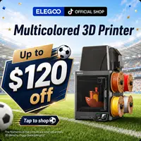 ELEGOO Centauri Carbon 2 Combo 3D Printer - Fully Auto Leveling, 500mm/s Fast Printing, CoreXY Structure, 256x256mm Large Build Area, Multicolor Capable, Beginner-Friendly Printer for Family Use | 3D Printing Supplies, Printer 3D Printing Supplies
