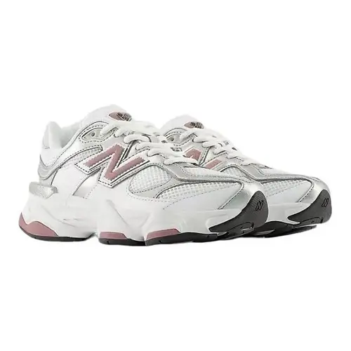New Balance 9060 'Metallic Rose White' Women's & Youth Athletic Lightweight Sneakers, Breathable Mesh Upper, Cushioned Footbed, Durable Rubber Outsole, Round Toe, All-Season Casual Lifestyle Footwear Shoes