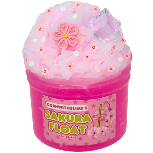 Sakura Float 8oz Slime Icee x Clear Texture Scented Cherry Blossom