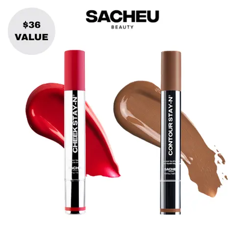 sacheu Build Your Own Sculpt & Blush Duo | Pick Your Contour + Cheek STAY-N Duo | All-Day Waterproof Set