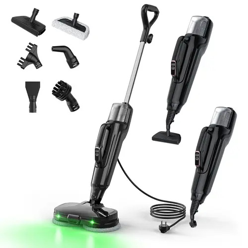 Steam & Scrub Electric Steam Mop for Floors, Powerful Steam Cleaner for House, Removes Grease & Sticky Messes, Handheld Detachable, 3 Modes, Fast Heat-Up, LED Light tiktokshopspringglowup