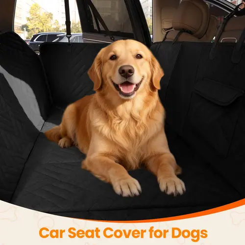 【tiktokshopbacktoschool】 Cozila Waterproof Dog Car Back Seat Cover with Hard Bottom, Anti-Slip Fabric, Breathable Mesh Windows, Zipper, Easy to Clean, Fits Most Vehicles for Pet Lovers, Breathable Seat Covers, Car Seat Cover