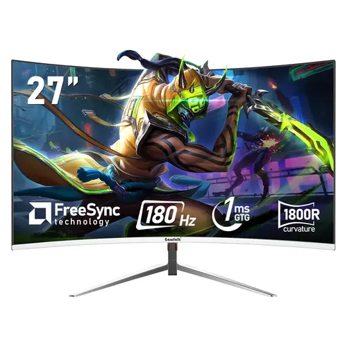 Gawfolk 27 inch 4K Gaming Monitor, UHD 3840 x 2160p 160HZ, White PC Computer Monitors IPS Screen for Home & Office, Support HDMI 2.1, DP 1.4