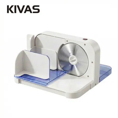 KIVAS Electric Meat Slicer Appliance - 150W Motor, 6.7in Stainless Steel Blade, Foldable, Easy to Clean, Beginner-Friendly Home Kitchen Specialty Appliance