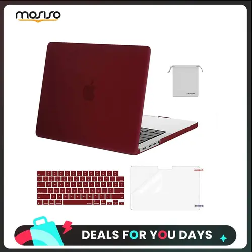 MOSISO Compatible with MacBook Pro 14 inch Case M5 2026 M4 2025 M3 M2 M1 2024-2021 A3427 A3426 A3434 A3112 A3185 A3401 A2918 A2992 A2779 A2442,Hard Case&Keyboard Skin&ScreenFilm&Pouch, 1 Keyboard Cover, Bottom Ventilation, Screen Protector, Water Resistan