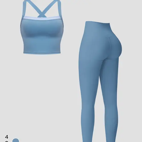 Two-Piece Set Women's Solid Sports Bra & High Waist Leggings Set, Quick Drying Breathable Comfortable Outfits for Yoga Gym Workout Running, Ladies Sportswear for All Seasons, Workout Sets