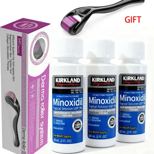 Kirkland Minoxidil 5% for Men & Women Universal Hair Restoration Formula | Anti-Thinning Liquid Booster, 3-Month Supply | Targets Receding Hairline, Improves Scalp Health & Supports Visibly Thicker Hair Growth