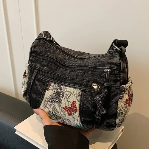 Casual Fashion Multi-Pocket Butterfly Design Bag, Shoulder & Crossbody Handbag, Stylish Women's Accessory for Daily Use
