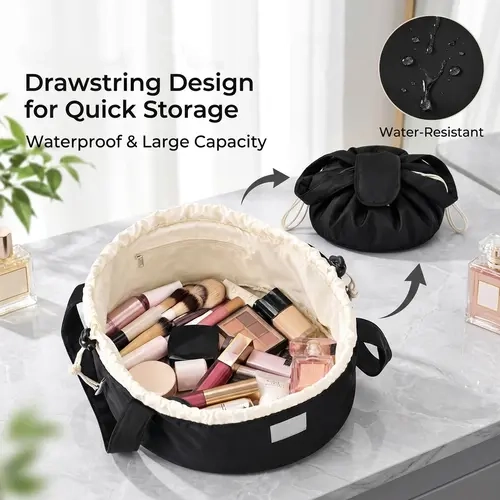Women's Portable Waterproof Foldable Makeup Bag - Cosmetics Case for Makeup Organization, Beauty on the Go