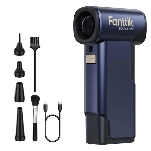 Fanttik B10 Pro Max (LE) 7.2V Cordless Electric Air Duster - 130000 RPM Brushless Motor, 6 Adjustable Levels, 28.8Wh Rechargeable Lithium Battery, Lightweight Handheld High Speed Blower, LED Display, Type-C Enabled, for PC Cleaning & Office Equipment