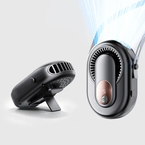 HOOYS Portable Leafless Fan, 5 Speed Mini Waist Fan, USB Rechargeable, Quiet Cooling for Travel, Outdoor & Commute, Phone Cooler Wearable Fan,back to school,back to school haul