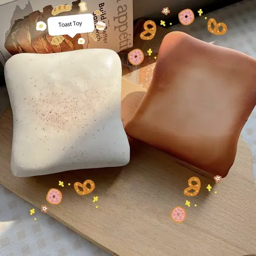 Stress Relief Toy Simulated Super Soft & Fluffy Berry ToastKing - Ultra-Realistic Texture Slow-RiseSquishy Toy  Stress Relief Fidget for Bread Lovers, Perfect Gift DIY Decompression SlowRebound