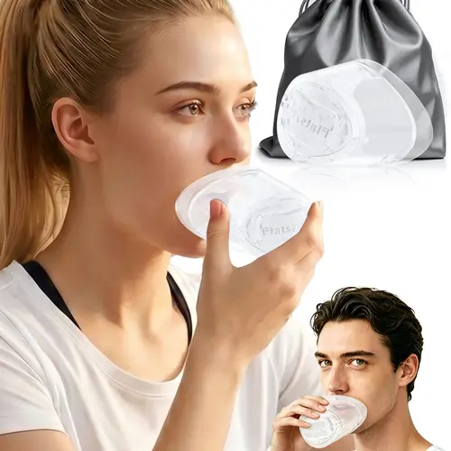 Flatsons-FVD1 Food-Grade Liquid Silicone Vocal Dampener (1x FVD1 Unit), Ergonomic Contour Voice Muffler with Nylon Bag, 25dB Noise Reducer for Singers’ Vocal Training, Advanced Acoustic Damping Transparent Music Accessory