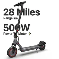 Electric Scooter for Adults, 350-500W Motor, 19-22 MPH Top Speed, 21-28 Miles Range, 8.5-10" Tires, Foldable E-Scooter with App Control, Dual Braking System, Waterproof Design, LED Lights & Portable Folding Scooter, Portable Scooters