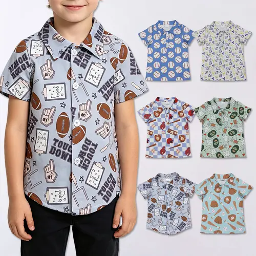 Boys Game Day Football polo Shirt