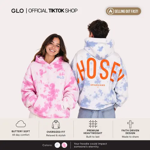 GLO Kingdom Essential Hoodie | Cloud Dye Collection | Oversized Christian Hoodie | Buttery Soft