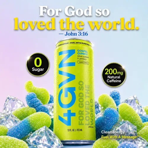Gospel Gummy - Sour Gummy 4GVN Energy Drink | Zero Sugar | 200mg Caffeine