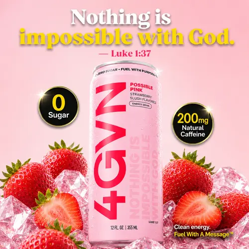Possible Pink - Strawberry Slush 4GVN Energy Drink | Zero Sugar | 200mg Caffeine