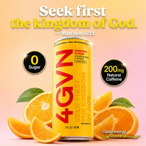 Kingdom Citrus - Golden Orange 4GVN Energy Drink | Zero Sugar | 200mg Caffeine Sport Natural, Energy Booster, Sport Beverage Drink