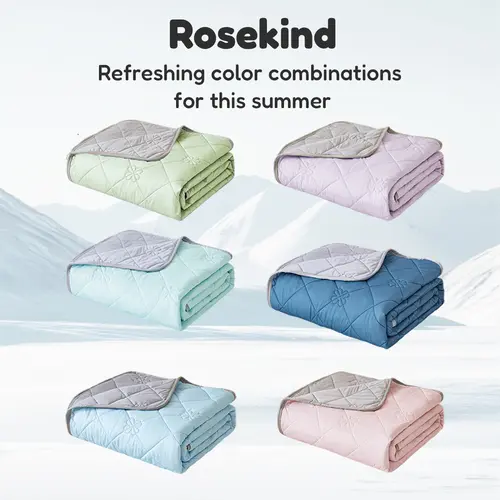 【Deals For You Days】ROSEKIND Summer Blanket -Air-conditioning blanket,Lightweight Blanket, Soft Elastic Breathable, Air Conditioning Bedroom Use to Prevent Colds (Mid-Year Sale, Deals for You, Restock, Dealsforyoudays)