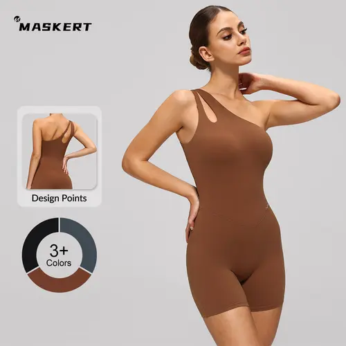 MASKERT Women's Sports Jumpsuit Tummy Control Stretchy Buttery Soft Fitness Activewear for Yoga Gym & Fitness summerwins Gym Yoga Clothing Pilates Gym Clothes