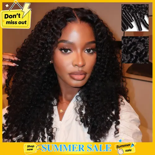 【Lowest price】After Black 13x6 Lace Front Wigs Human Hair Burmese Curly Wig for Black Women 180% Density HD Lace Frontal Human Hair Pre Plucked Human Hair Wigs with Spiral End Natural Color Human Hair Wear for Beginner#HairStyle #tiktokshopsummersale