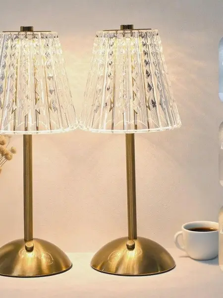 2-Pack Luxury Retro Cordless LED Table Lamps, 5000mAh Rechargeable Battery Lamp with Touch Control, 3 Color Temperatures, Dimmable Brightness, Matte Aluminum Light for Bedroom, Outdoor Home Décor