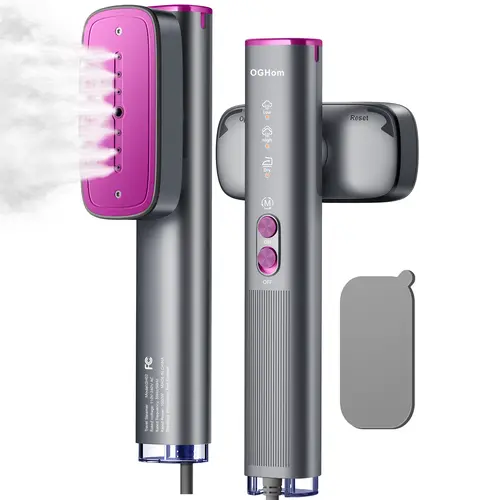 【SummerWins】OGHom Portable Clothing Steamer, Lightweight 2-in-1 Wrinkle Remover with Dry & 2-Steam Control,Travel Handheld Steam Iron for Clothes, 1000W Powerful Steam, 30s Fast Heat-Up, Father’s Day Gift for Dad, Travelers & Family