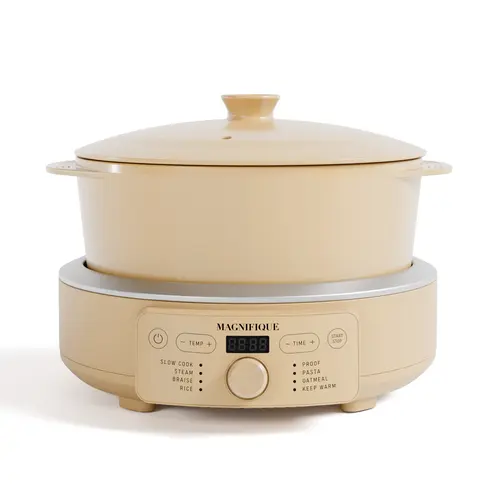 8-in-1 Multi-Function Digital Clay Pot Slow Cooker - 100% Pure Natural Non-Toxic Chemical-Free, Third-Party Tested Ceramic Pot, Stovetop & Oven Safe for Healthy Sauté, Braise, Serve, Dishwasher Safe, Rice Cooker, Dutch Oven