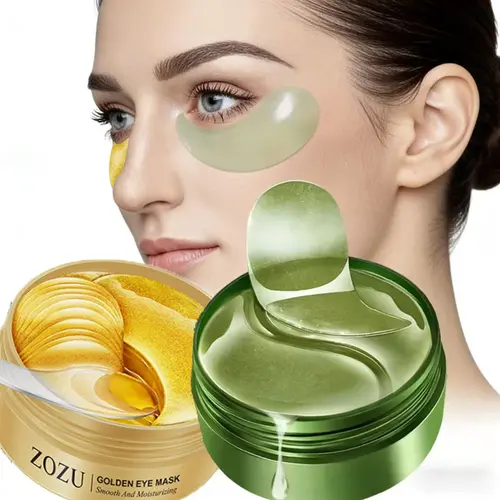 2-in-1 AM/PM Eye Mask: Avocado Hydrating & Brightening + Gold Foil Repair & Soothing – Reduces Puffiness, Targets Dryness – Daily Eye Care Must-Have