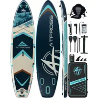 Inflatable Stand Up Paddleboard for Adults, 10'6" Extra Wide PVC SUP with 400lb Capacity and Anti-Slip EVA Deck for Paddle Boarding & Fishing, Complete Kit with Kayak Seat & Bag, Yoga, Inflatable Paddle Board, Repair Kit, All Skill Levels, Compact Pack, D